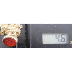 Akik Taş Üzeri Dua Yazılı Gümüş Kolye Ucu_1654