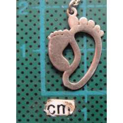 Ayak Formunda Nazar Boncuklu Gümüş Kolye Ucu_1656