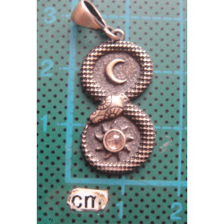 Ay ve Güneş Gümüş Kolye Ucu_1671