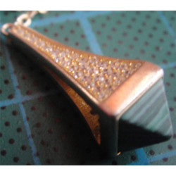 Doğal Taşlı Gümüş Kolye Ucu_1672