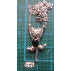 Kedi formunda Gümüş Kolye Ucu_1673