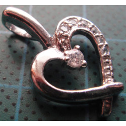 Kalp Formuna Gümüş Kolye Ucu_1676