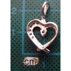 Kalp Formuna Gümüş Kolye Ucu_1676