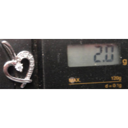 Kalp Formuna Gümüş Kolye Ucu_1676