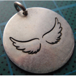 Kanat Formunda Gümüş Kolye Ucu_1677