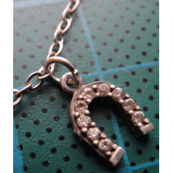 Kalpli, Yıldızlı  ve Nallı Zirkon Taşlı Gümüş Kolye_459