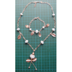 Doğal Taşlı Gümüş Kolye ve Bileklik Set_460