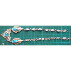 Turkuaz Taşlı Gümüş Kolye ve Küpe Set_461