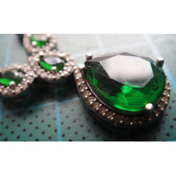 Doğal Yeşil Taşlı Gümüş Kolye_462