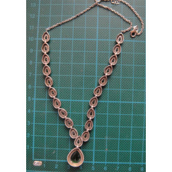 Doğal Yeşil Taşlı Gümüş Kolye_462