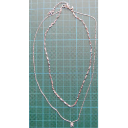 R harfli Gümüş Kolye_464