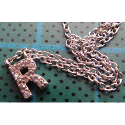 R harfli Gümüş Kolye_464