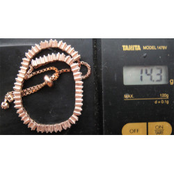 Baget Taşlı Gümüş Bileklik_613