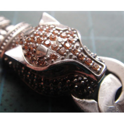 Panterli Gümüş Bileklik_627