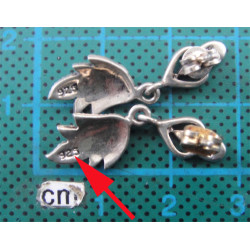 Markazit Taşlı Gümüş Küpe_369