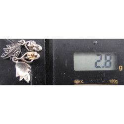 Markazit Taşlı Gümüş Küpe_369