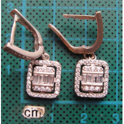 Baget ve Zirkon Taşlı Gümüş Küpe_370