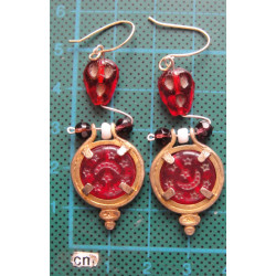 Akik Taşlı Gümüş Küpe_375