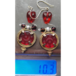 Akik Taşlı Gümüş Küpe_375