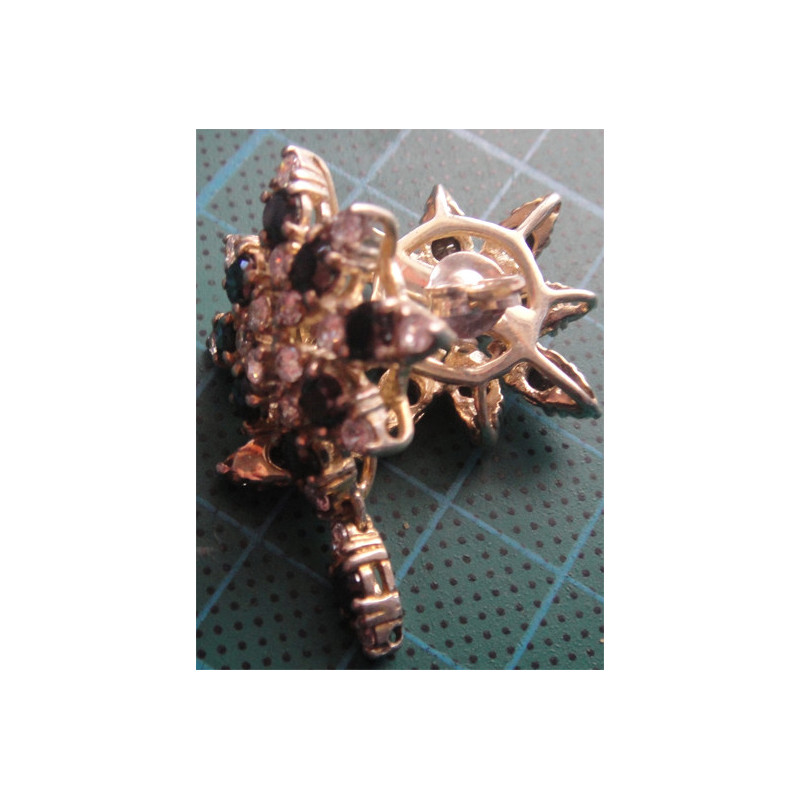 Doğal Taşlı Gümüş Küpe_376