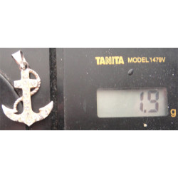 Çapa Formunda Zirkon Taşlı Gümüş Kolye Ucu_1682