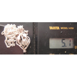 İncili Kapaklı Gümüş Kolye Ucu_1684