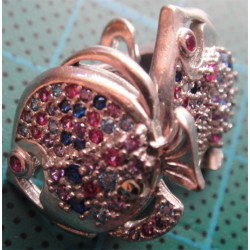 Balık Formunda Gümüş Küpe, Kolye Ucu ve Yüzük Set_384