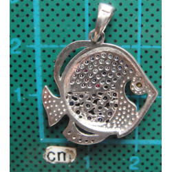 Balık Formunda Gümüş Küpe, Kolye Ucu ve Yüzük Set_384