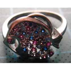 Balık Formunda Gümüş Küpe, Kolye Ucu ve Yüzük Set_384