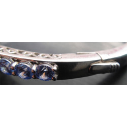 Mavi Taşlı Gümüş Bilezik_635