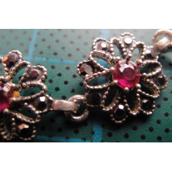 Kırmızı Taşlı Gümüş Bileklik_646