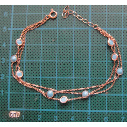 Mavi Taşlı Gümüş Bileklik_655