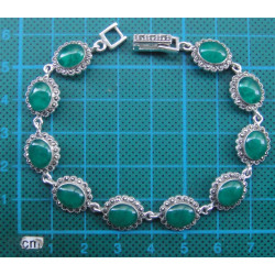 Yeşil Taşlı Gümüş Bileklik_660