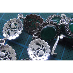 Yeşil Taşlı Gümüş Bileklik_660