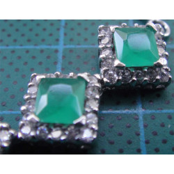 Yeşil Taşlı Gümüş Bileklik_661