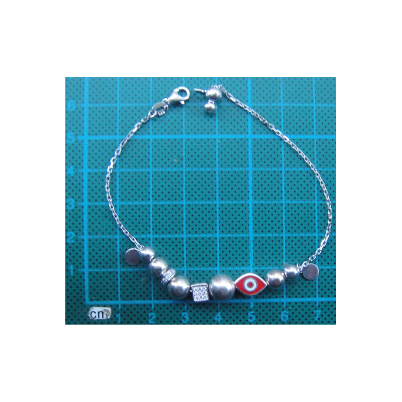 Nazar Boncuklu Gümüş Bileklik_664