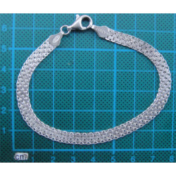 3 sıra Örgülü Gümüş Bileklik_668