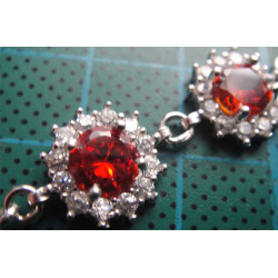 Kırmızı Taşlı Gümüş Bileklik_695