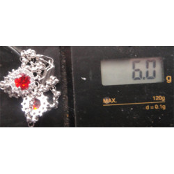 Kırmızı Taşlı Gümüş Bileklik_695