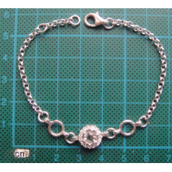 Beyaz Zirkon Taşlı Gümüş Bileklik_699