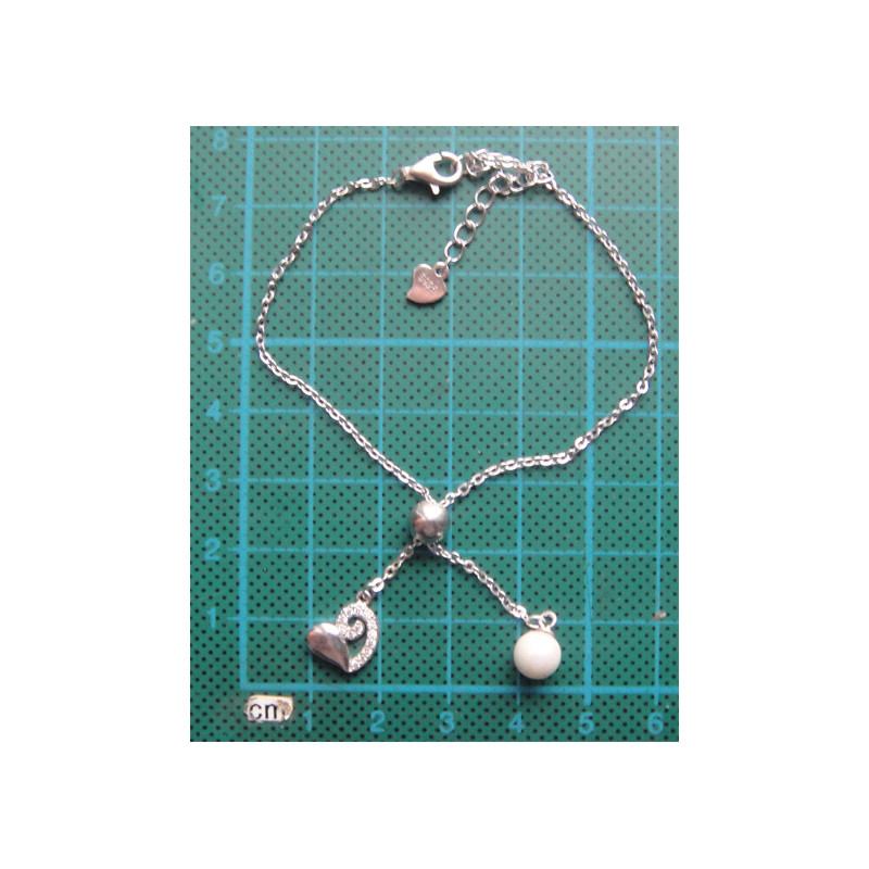 Kalpli İncili Gümüş Bileklik_700