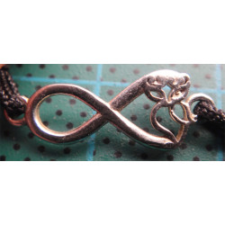 Kedili Sonsuzluk Gümüş Bileklik_716