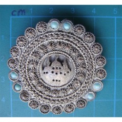 fligree silver plated brooch _115