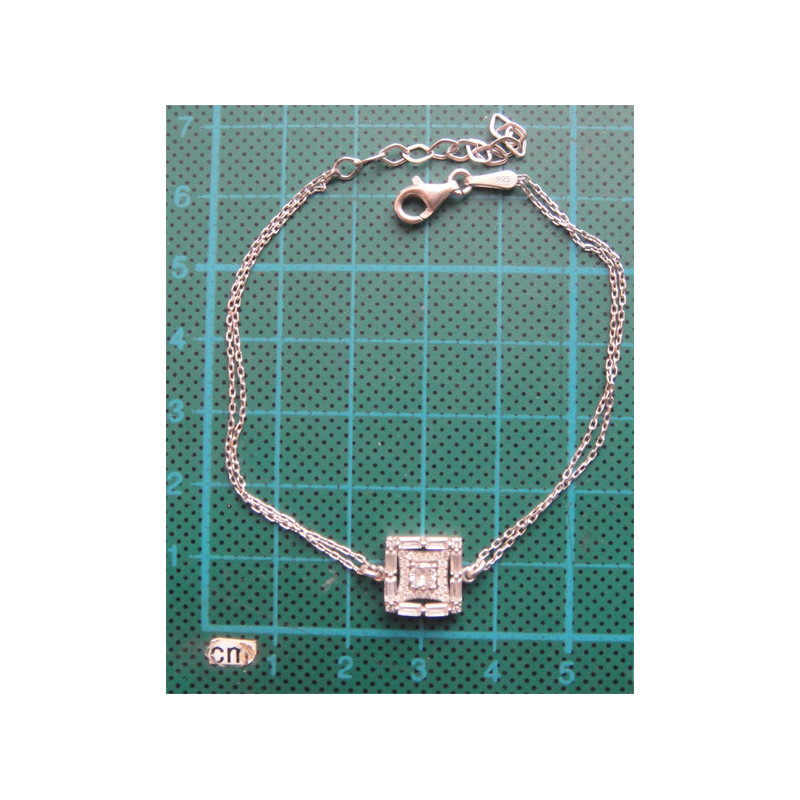 Baget Taşlı Gümüş Bileklik_739