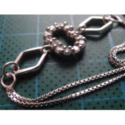 Zirkon Taşlı "D" Harfli Gümüş Bileklik_755