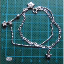 Tırnak Makası Zincirli Gümüş Bileklik_765