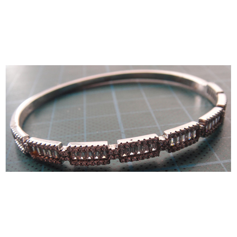 Baget Taşlı Gümüş Bilezik_769