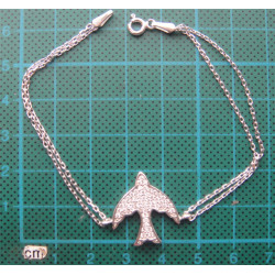 Zirkon Taşlı Kırlangıç Gümüş Bileklik_771