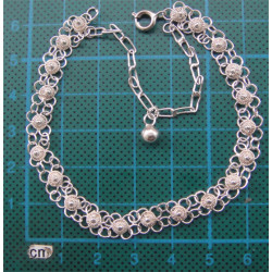 Güverse İşçilikli Gümüş Bileklik_786