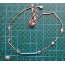 Mavi boncuklu Gümüş Bileklik_790